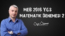 MEB 2016 YGS Matematik Denemesi 2